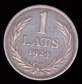 Монета 1 лат 1924 год
