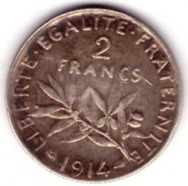 2 франка 1914 год