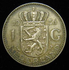 1 гульден Нидерланды 1956 год